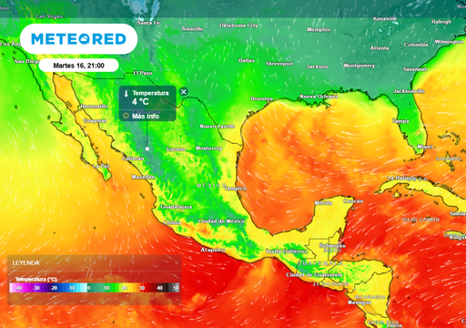 Martes 16 de diciembre, sistema frontal 21 y su masa de aire polar, mantienen ambiente muy fr&iacute;o en partes de M&eacute;xico