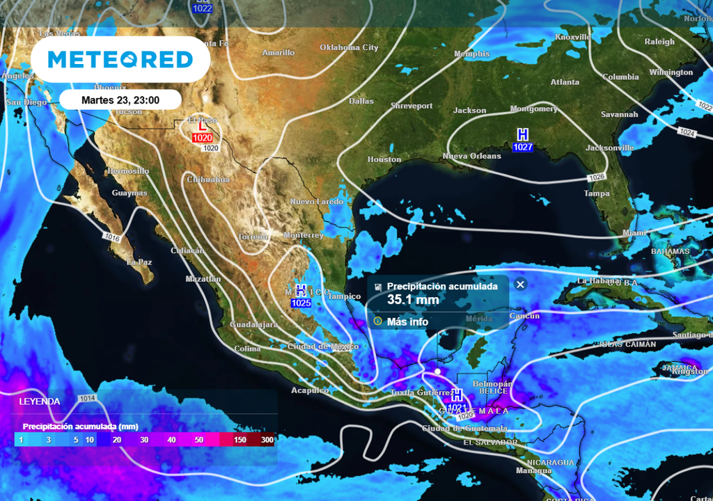 Lluvias y aguaceros en México