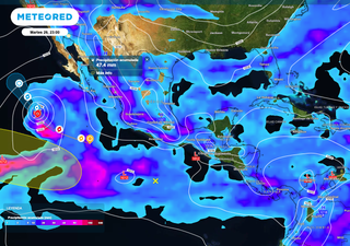 Martes, 26 de agosto: 12 estados de México, recibirán lluvias de hasta 90 mm con tormentas y posibles granizadas