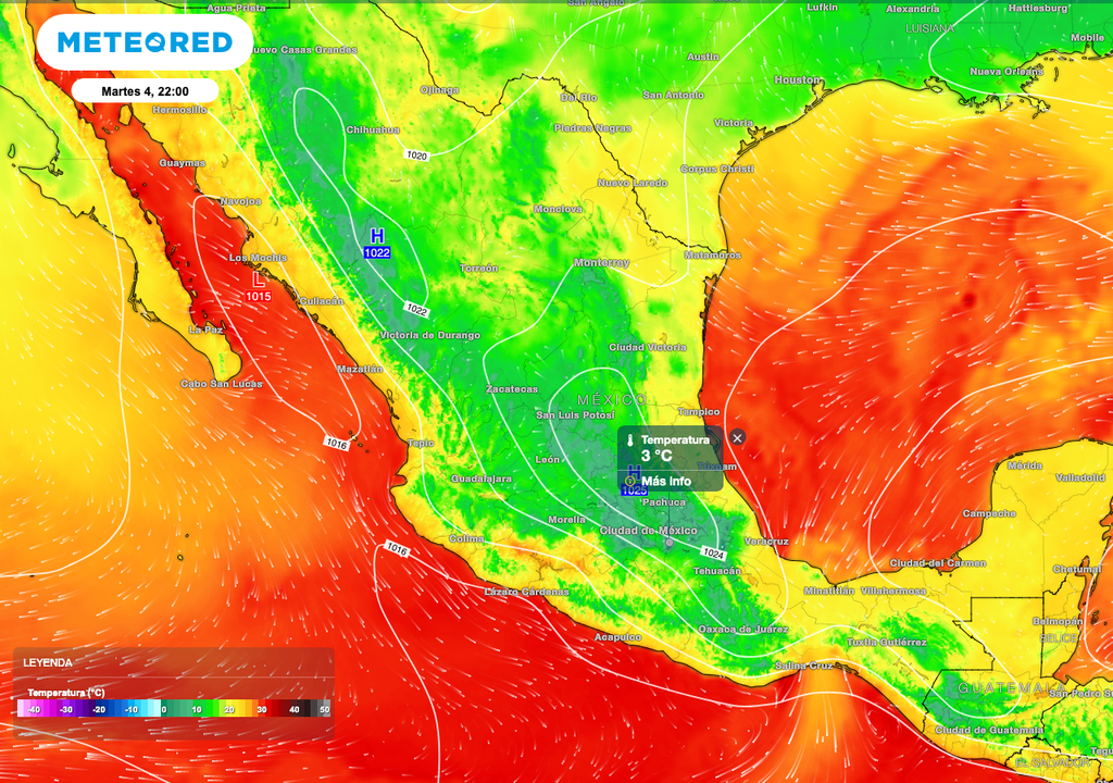 Temperaturas mínimas por la noche Temperaturas mínimas por la noche
