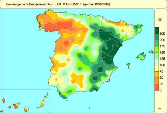 Precipitación marzo 2015