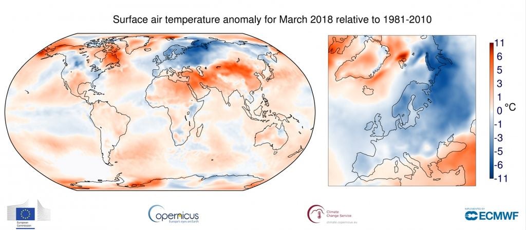 Marzo 2018 A Nivel Global Y Europeo Por Copernicus Marzo 2018 A Nivel Global Y Europeo Por Copernicus