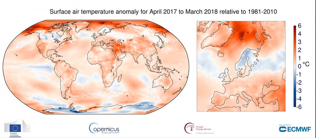 Marzo 2018 A Nivel Global Y Europeo Por Copernicus Marzo 2018 A Nivel Global Y Europeo Por Copernicus