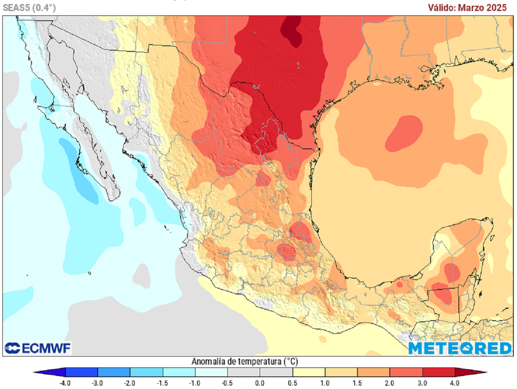 Anomalía de temperaturas en grados Celsius Anomalía de temperaturas en grados Celsius