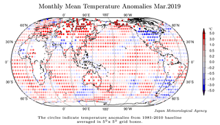 Marzo de 2019: el 3º más cálido de la serie, según JMA