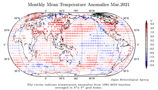 Marzo de 2021 a nivel global: el sexto más cálido según JMA