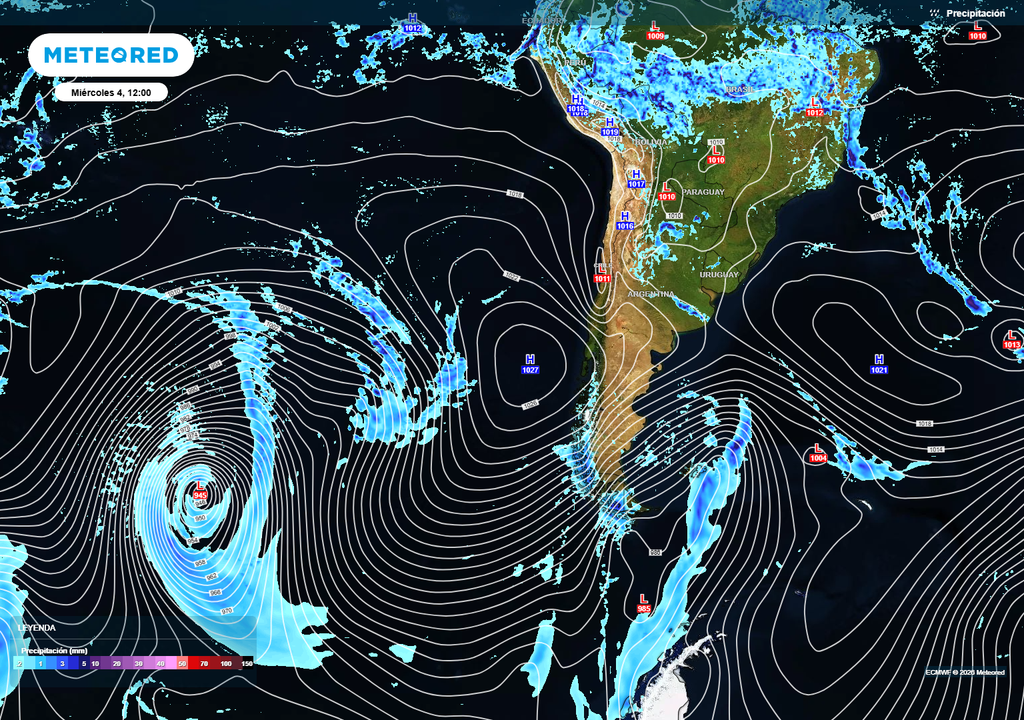 Una extensa área de altas presiones estará presente frente a Chile en los próximos días, bloqueando el paso de los sistemas frontales y el aire frío hacia el país.