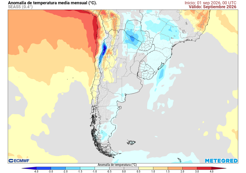 anomalía de temperaturas Las aguas más cálidas, por efecto de El Niño activo en el Pacífico, disminuyen la capacidad enfriar la temperatura del aire en sectores costeros, particularmente del norte de Chile.