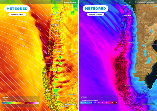 "M&aacute;s de 100 mm y m&aacute;s de 100 km/h": temporal de viento y lluvia se extender&aacute; por 4 regiones de Chile el fin de semana