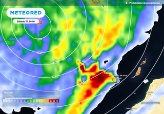 M&aacute;s de 200 l/m2 hasta el domingo: lluvias fuertes y persistentes en La Palma, Tenerife y Gran Canaria