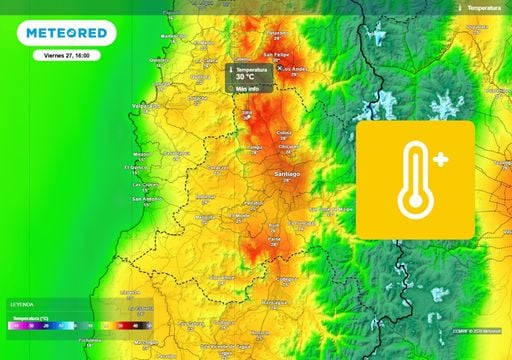 "M&aacute;s de 30 &deg;C en Santiago": Meteored confirma que el d&iacute;a m&aacute;s c&aacute;lido llegar&iacute;a hacia el fin de semana