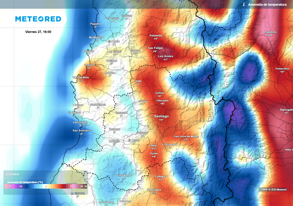 Este viernes se espera un leve incremento térmico en la capital, debido al reforzamiento de altas presiones, lo que dejará máximas sobre lo normal para la época.
