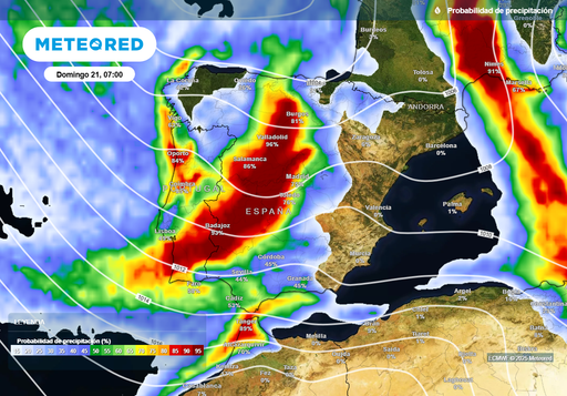 M&aacute;s de 30 l/m2 en 7 comunidades: entre ma&ntilde;ana y el domingo nos cruzar&aacute; un frente fr&iacute;o muy activo