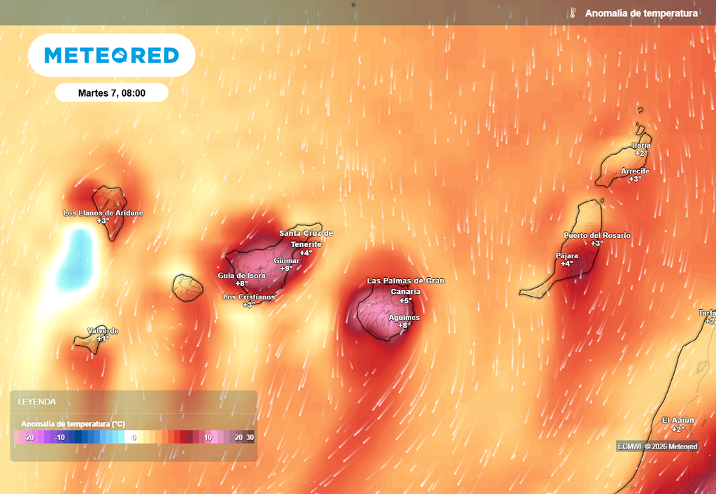 Se prevén temperaturas anormalmente altas en Canarias durante la noche, donde costará dormir en algunas zonas.