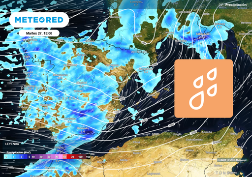 M&aacute;s de 50 l/m2: las 5 comunidades en las que llover&aacute; m&aacute;s este martes, 27 de enero