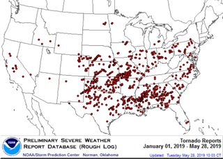 Más de 500 tornados en un mes