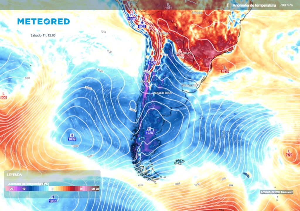 Tiempo Pronóstico Argentina frío invierno lluvias tormentas Litoral Brasil alerta