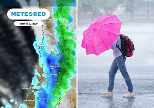 M&aacute;s lluvias en Santiago y la RM: r&iacute;o atmosf&eacute;rico y frente fr&iacute;o llegar&aacute;n este d&iacute;a con rachas de hasta 100 km/h