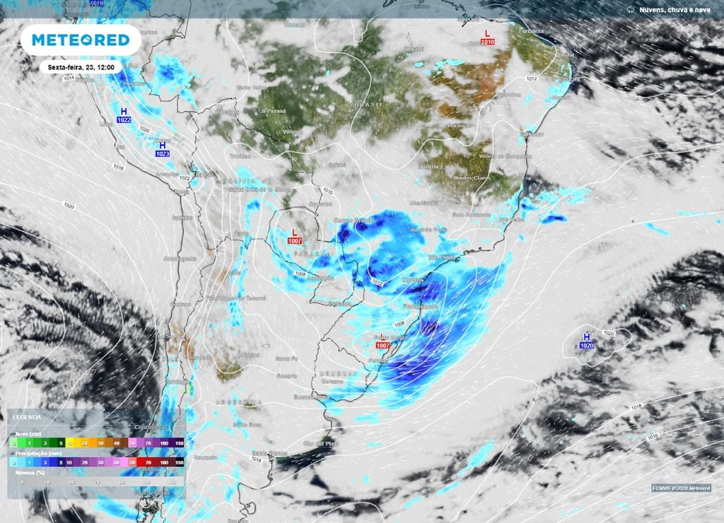 ciclone extratropical O tempo volta a mudar no Centro-Sul, com a formação de outro ciclone extratropical. Chuvas intensas e temporais podem voltar a ocorrer a partir da quinta-feira, 22 de outubro.
