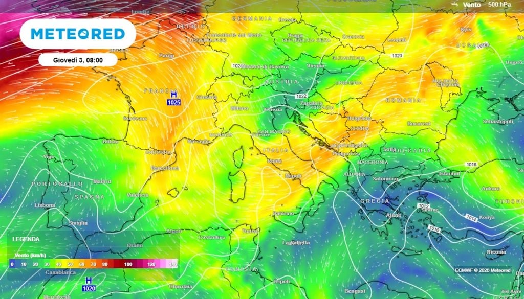 La prossima settimana, quindi, nel corso dei primi giorni di settembre, la struttura di alta pressione continuerà a mantenere condizioni prevalentemente stabili su gran parte del territorio nazionale. Le temperature, perciò, si manterranno su valori ben oltre le medie stagionali. Tuttavia, soprattutto al Nord, potranno esserci fenomeni di instabilità. ECMWF-MeteoRed