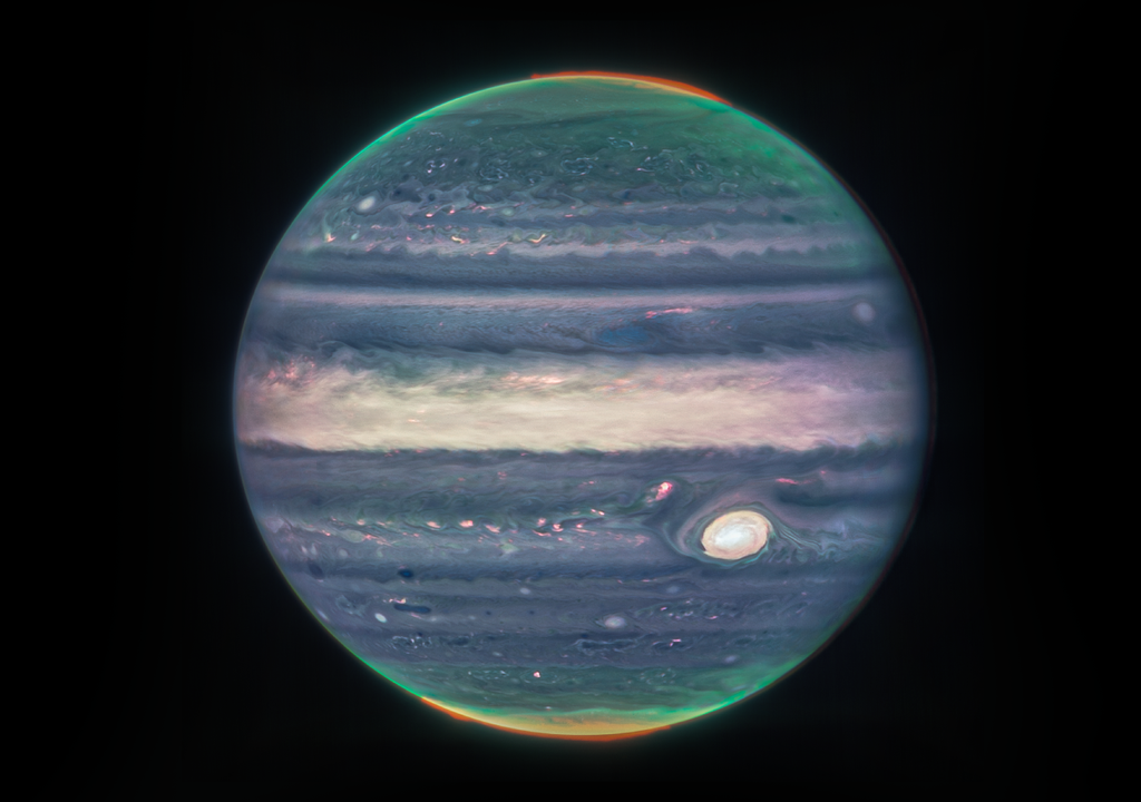 Jupiter, aufgenommen von JWST