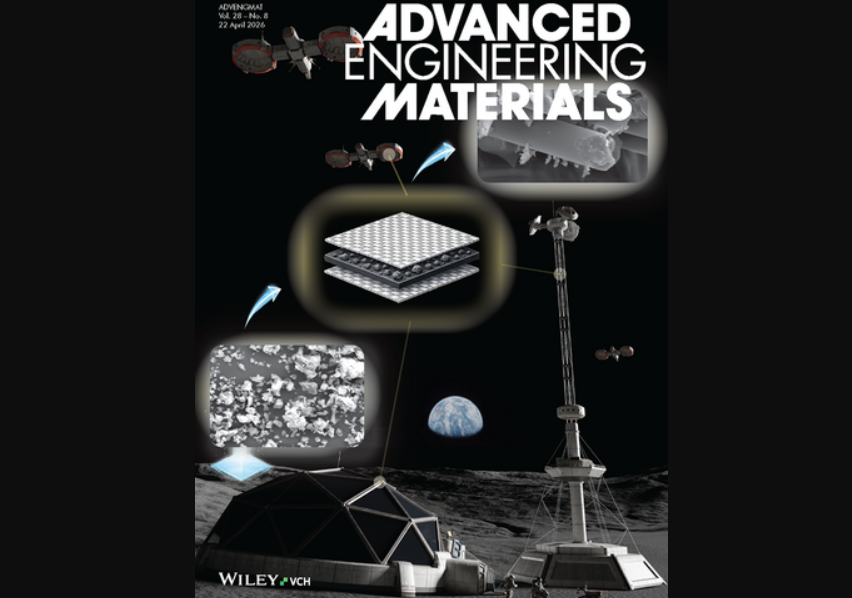 Portada de la revista aludida: Reimaginar el polvo lunar: un nuevo refuerzo para materiales compuestos de matriz polimérica reforzados con fibras (Adv. Eng. Mater. 8/2026) (22 de abril de 2026)