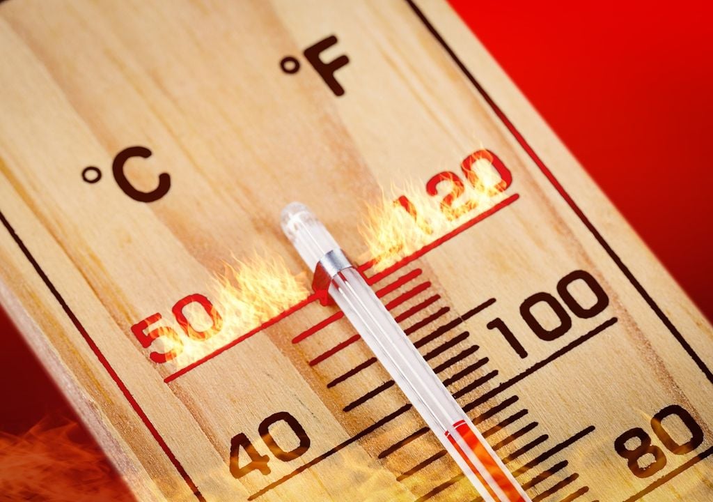 termómetro marcando casi 40 grados