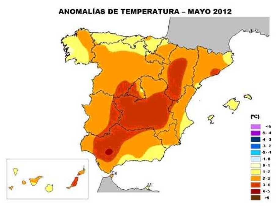 Temperaturas mayo 2012 Temperaturas mayo 2012