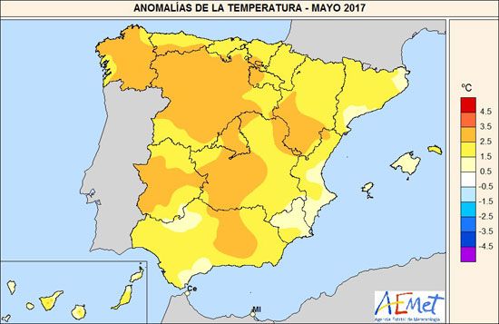 Mayo De 2017 En España, Seco Y Extremadamente Cálido