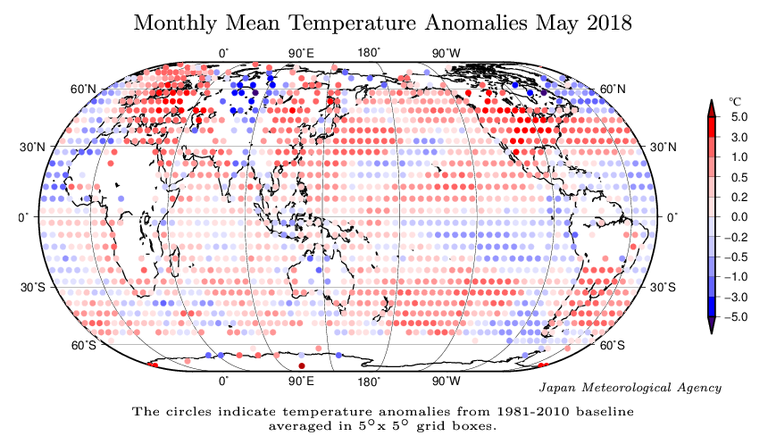 Mayo De 2018: El Cuarto Más Cálido Según Jma Mayo De 2018: El Cuarto Más Cálido Según Jma