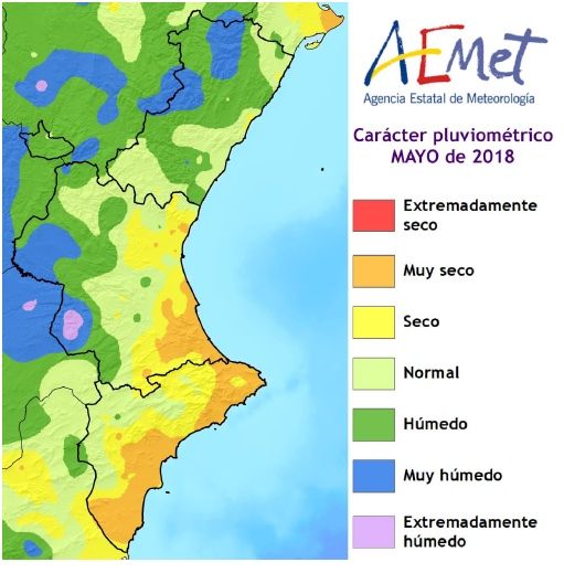 Mayo De 2018 En La Comunidad Valenciana: Un Mes Normal Tanto En Precipitación Como En Temperatura Mayo De 2018 En La Comunidad Valenciana: Un Mes Normal Tanto En Precipitación Como En Temperatura