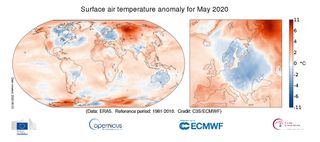 Mayo de 2020 a nivel global: el mayo más caluroso en los registros
