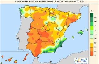 Mayo de 2021 en España: muy seco y cálido
