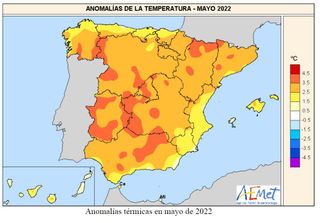 Mayo de 2022 en España: extremadamente cálido y muy seco