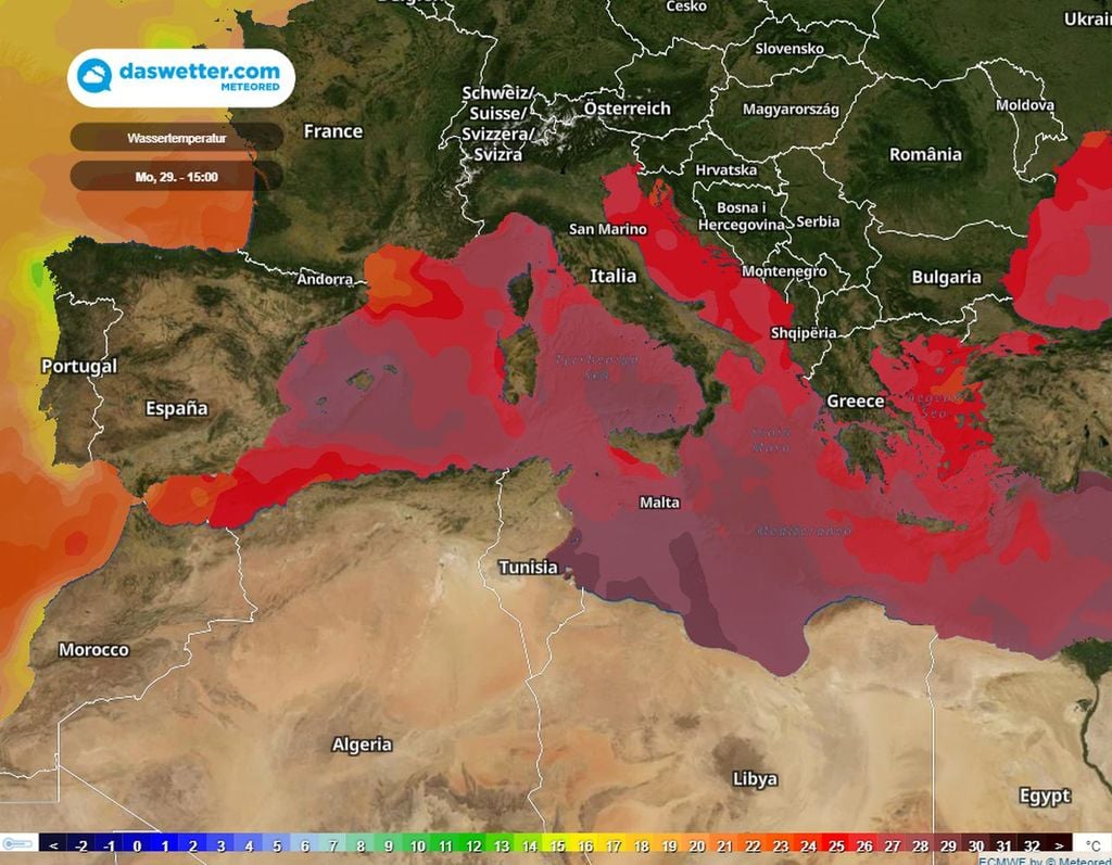 wassertemperaturen, mittelmeer, medicane, heiß wassertemperaturen, mittelmeer, medicane, heiß