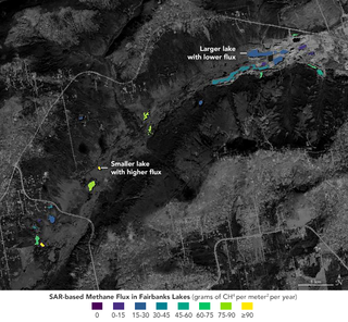 Medición del flujo de metano de los lagos del Ártico