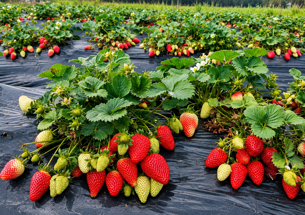 Estacionalidad y sensibilidad climática de las frutillas: la producción está condicionada por las temperaturas y las horas de luz, mientras que las heladas y el granizo pueden dañar flores y frutos, reducir los rendimientos y afectar la calidad de la cosecha.