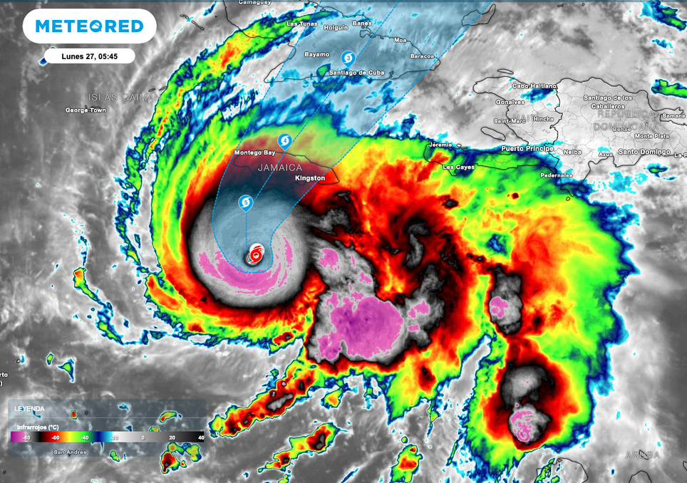 Melissa ya es un poderoso huracán de categoría 5: ¡Alerta! En su trayecto impactará Jamaica, Cuba y las Bahamas