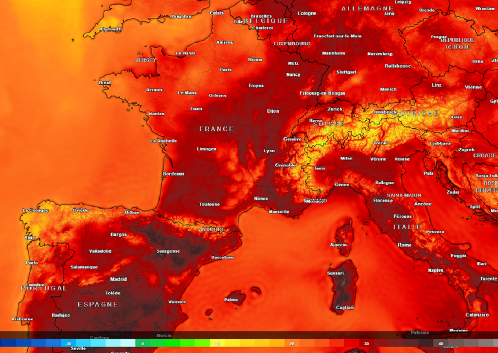 Si les valeurs les plus élevées sont attendues dimanche, la journée de samedi verra déjà s'envoler les températures dans le sud et l'est du pays.