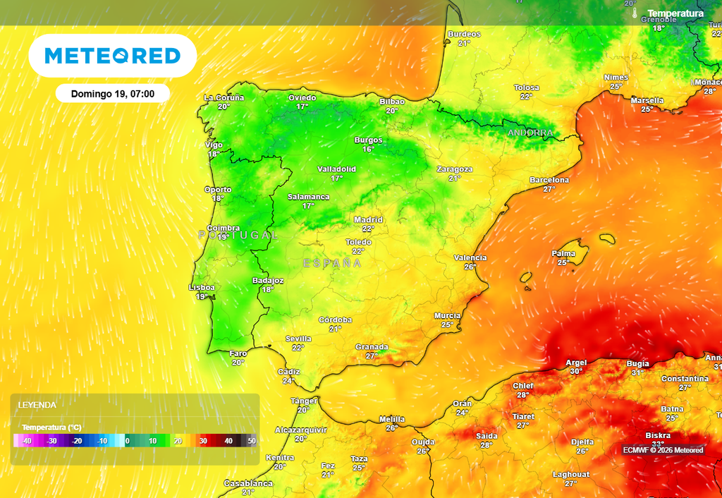 Las temperaturas mínimas subirán el domingo, pero las noches aún serán agradables en zonas del norte y noroeste.