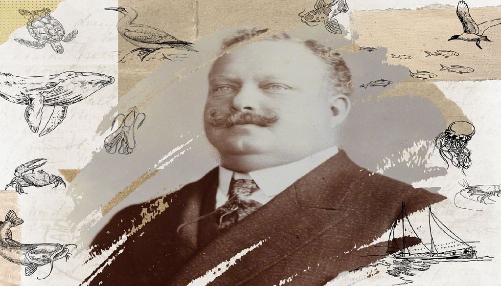 D. Carlos foi o primeiro a estudar o mar português, trazendo do fundo do Atlântico criaturas nunca vistas. Imagem trabalhada no Canva sobre foto de domínio público, Wikimedia Commons.
