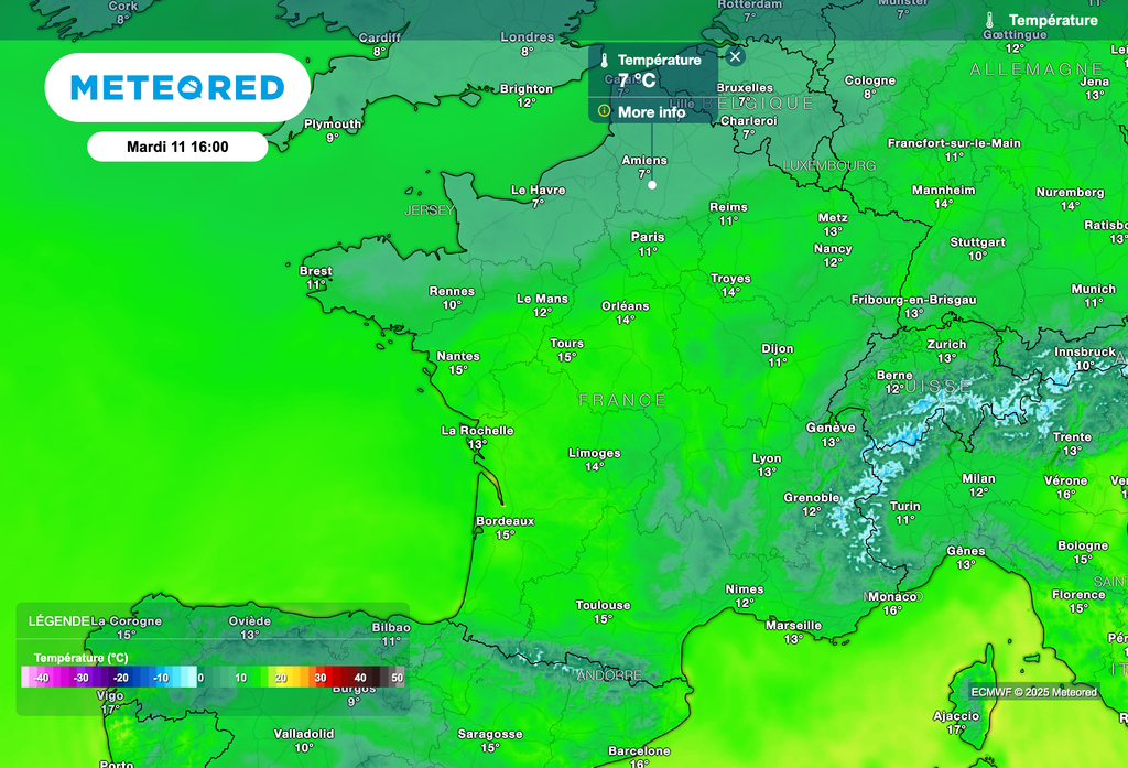 Arrivée d'air polaire en cours de journée par l'extrême nord de la France. Arrivée d'air polaire en cours de journée par l'extrême nord de la France.