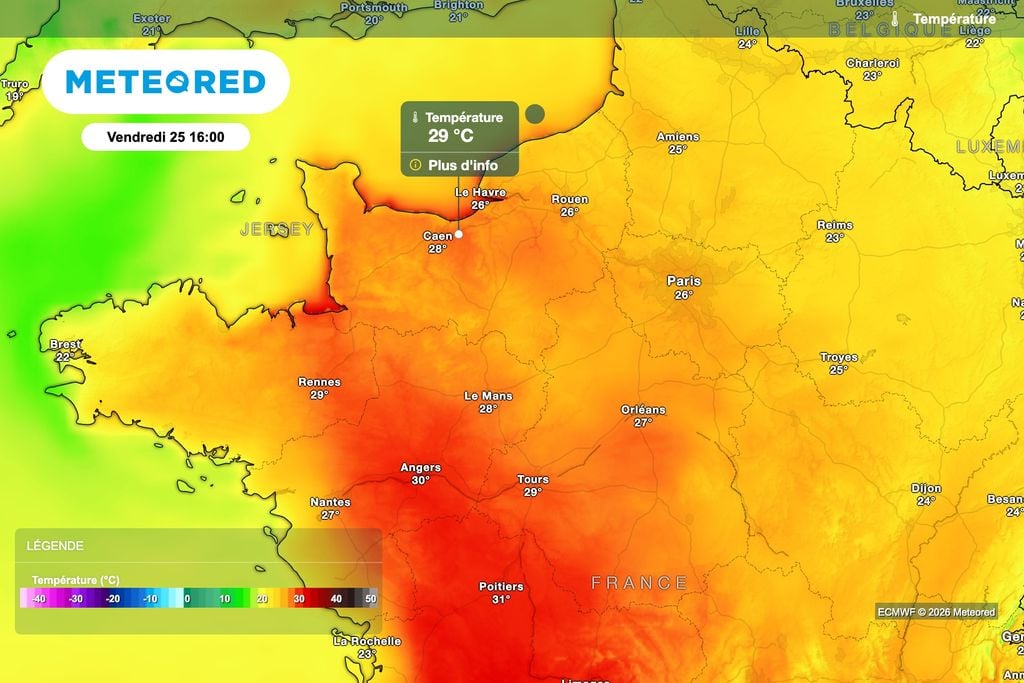 Des pointes à près de 30 degrés vendredi en Normandie ! Des pointes à près de 30 degrés vendredi en Normandie !