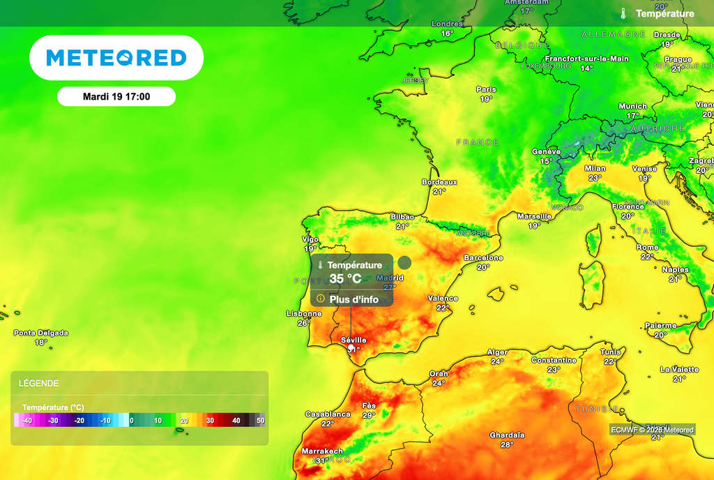 Plus de 35 degrés attendus en Espagne la semaine prochaine !