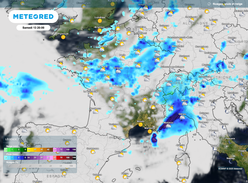 Nombreuses averses à caractère orageux cet après-midi et ce soir en France. Nombreuses averses à caractère orageux cet après-midi et ce soir en France.