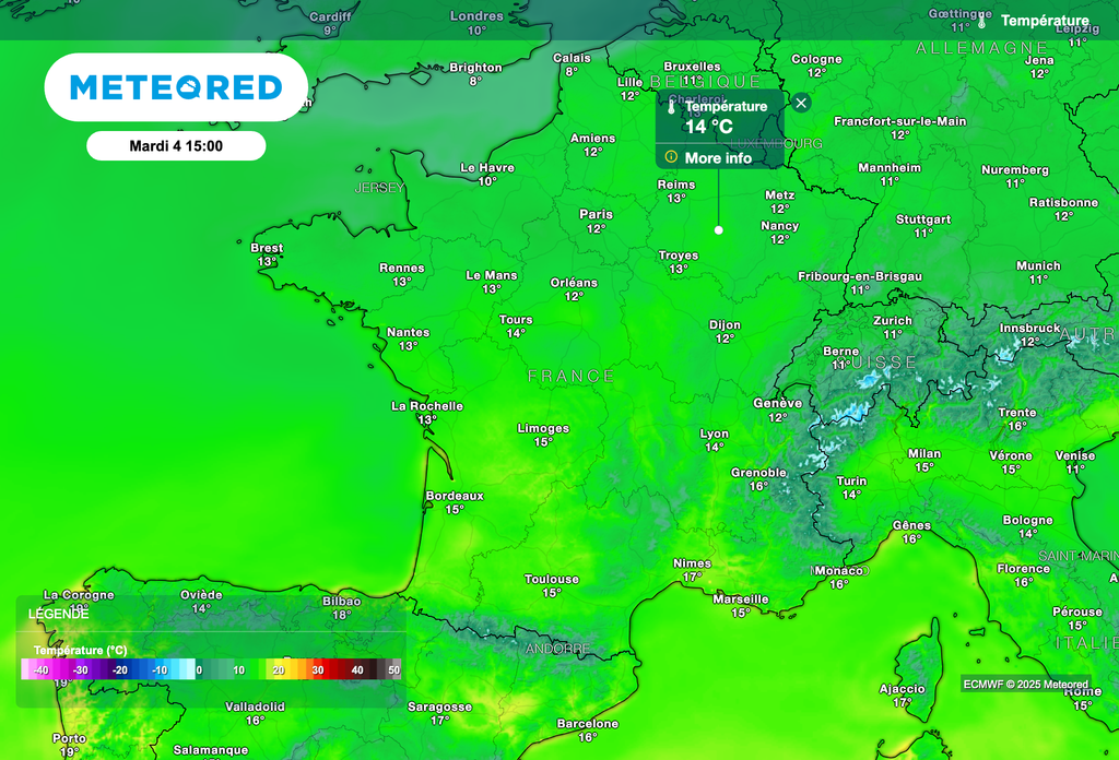La hausse des températures se poursuit cet après-midi. La hausse des températures se poursuit cet après-midi.