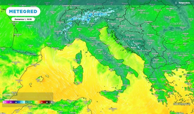 Fino a 10&deg;C di massima: in arrivo il primo assaggio d'inverno con piogge diffuse e neve sugli Appennini