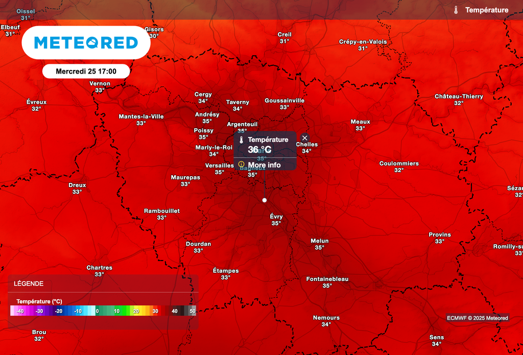 Plus de 35 degrés mercredi après-midi ! Plus de 35 degrés mercredi après-midi !