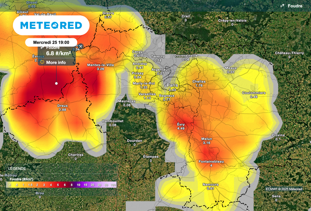 Dégradation orageuse attendue mercredi soir en Île-de-France. Dégradation orageuse attendue mercredi soir en Île-de-France.