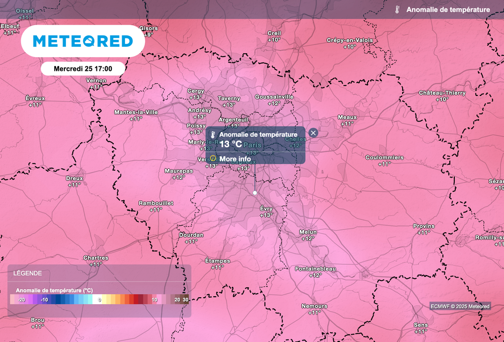 Très forte hausse des températures entre mardi et mercredi ! Très forte hausse des températures entre mardi et mercredi !